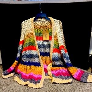 Multi color cardigan sweater